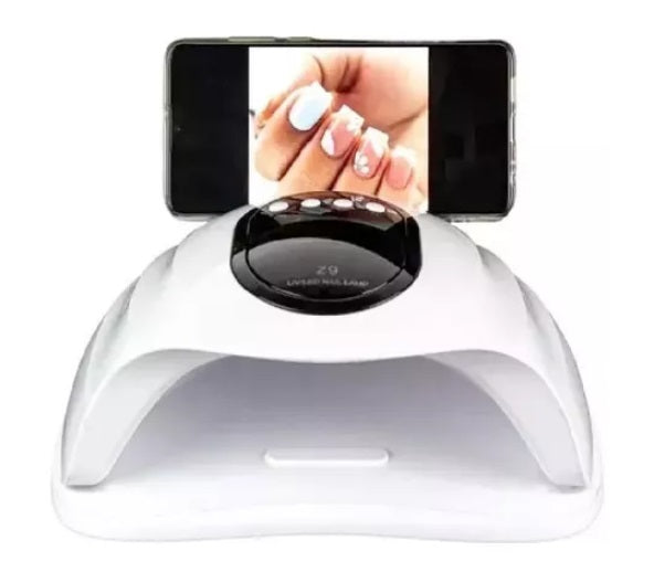 Lampara De Uñas Led Uv 168w Secado Rapido Soporte Celular Z9